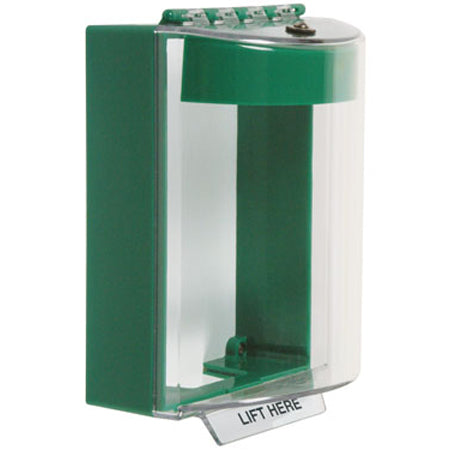 Safety Technology STI-13210N-G | Universal Stopper Dome Cover Surface Mount And Hood - No Label - Green