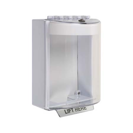 Safety Technology STI-13210N-W | Universal Stopper Dome Cover Surface Mount And Hood - No Label - White