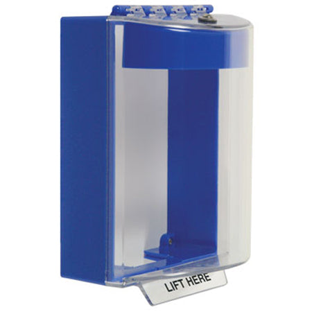 Safety Technology STI-13220N-B | Universal Stopper Dome Cover Surface Mount And Hood With Horn - No Label - Blue