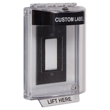 Safety Technology STI-13310C-K | Universal Stopper Dome Cover Enclosure Flush Back Box And Hood - Custom Label - Black - Non-Returnable
