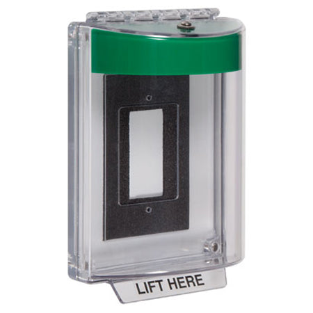 Safety Technology STI-13310N-G | Universal Stopper Dome Cover Enclosure Flush Back Box And Hood - No Label - Green