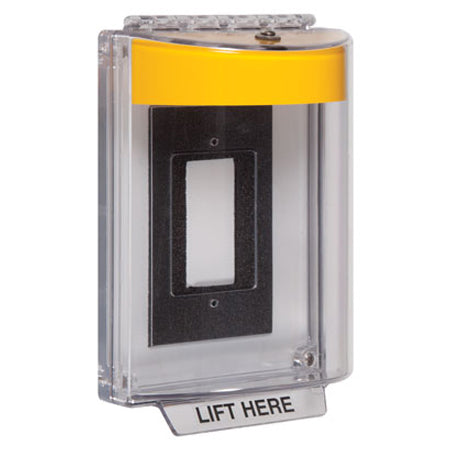 Safety Technology STI-13310N-Y | Universal Stopper Dome Cover Enclosure Flush Back Box And Hood - No Label - Yellow