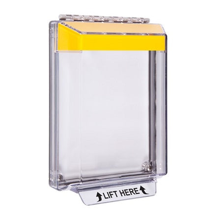 Safety Technology STI-14310N-Y | Universal Stopper Low Profile Cover Enclosure Flush Back Box And Hood - No Label - Yellow