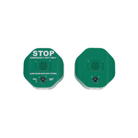 Safety Technology STI-6403-G | Exit Stopper Multi Function Door Alarm With Remote Horn - Green