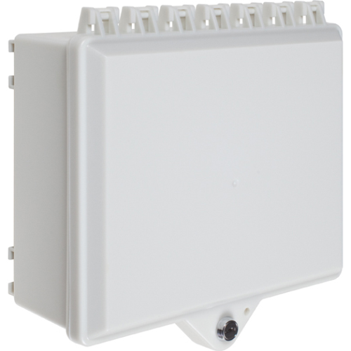 Safety Technology STI-7520-OW | Protective Cabinet, NEMA 4X, 10.875" Width x 3.625" Depth x 8.875" Height, Polycarbonate Cover, White, With BackPlate and Key Lock