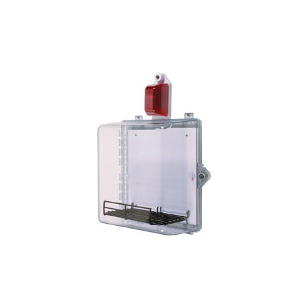 Safety Technology STI-7535AED | Aed Protective Cabinet With Siren/Strobe Alarm - Thumb Lock - Clear