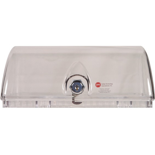 Safety Technology STI-9110 | Thermostat Protector with Key Lock, Clear, 5.37 in H x 8.5 in W x 3.62 in D