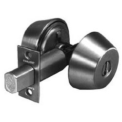 Sargent 20-484 26D | Auxiliary Lock Cylindrical Deadbolt, High Grade, Cylinder Inside and Outside, Satin Chrome, for 2-3/8" Backset Prep Door