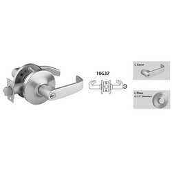 Sargent 30-10XG37 LL 26D | Cylindrical Lock, L-Rose, L-Lever, Accept Schlage Cylinder, 2-3/4" Backset, Satin Chrome, for Classroom