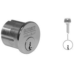 Sargent 41 32D LA 1-BIT | Mortise Cylinder Lock, 6-Pin, 1-1/8" Length Under Cylinder Head, LA Keyway, Satin Stainless Steel