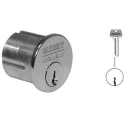 Sargent 41 32D LL 1-BIT | Mortise Cylinder Lock, 6-Pin, 1-1/8" Length Under Cylinder Head, LL Keyway, Satin Stainless Steel