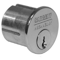 Sargent 41 32D RB 1-BIT | Mortise Cylinder Lock, 6-Pin, 1-1/8" Length Under Cylinder Head, RB Keyway, Satin Stainless Steel