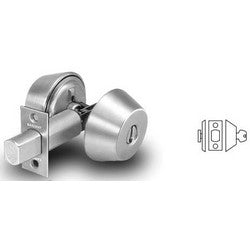 Sargent 487 26D | Door Deadbolt, Cylinder Outside and Thumbturn Inside Retracts, 2-3/4" Backset, Satin Chrome, for Classroom
