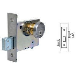 Sargent 4877 26D LESS CYL | Door Deadbolt, Single Cylinder, Key Outside and Thumbturn Inside Retracts, Turn Lever, 2-3/4" Backset