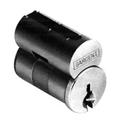 Sargent 65-6300 15 LB | Cylinder Lock Unassembled Core, 6-Pin, LB Keyway, Satin Nickel