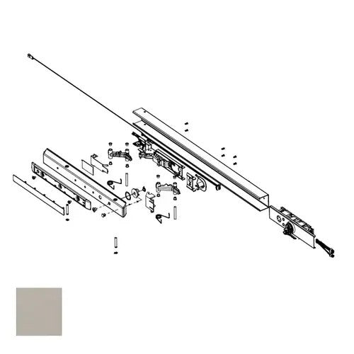 Sargent 68-3780 32D | 59–86/87/88/89 Rail Assembly, F-Wide, Satin Stainless Steel