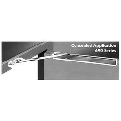 Sargent 698H 26D | Door Control Holder and Stop, 32-5/8 to 39-1/8" Door Width, Hold Open with Stop, Satin Chrome