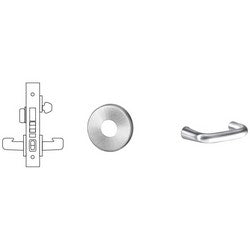 Sargent 8243 LNJ 3 RH LESS CYL | Mortise Door Lock, Right Hand, 2" Diameter LN-Rose, J-Lever, 2-3/4" Backset