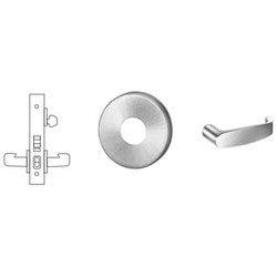 Sargent 8255 LNL 26D RH LESS CYL | Mortise Door Lock, Right Hand, 2" Diameter LN-Rose, L-Lever, 2-3/4" Backset