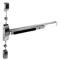 Sargent 8710F 32D LHR 84 | Exit Device, Rim, Surface Vertical Rod, Left Hand Reverse, 33 to 36" F Rail, Dull Stainless without Outside Trim