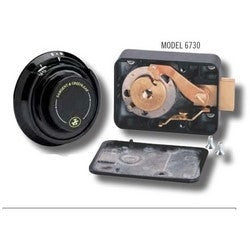 Sargent And Greenleaf Inc 6730-112 | Mechanical Safe Lock 3-Wheel Standard Bolt, with Key Locking Black and White Dial, Ring