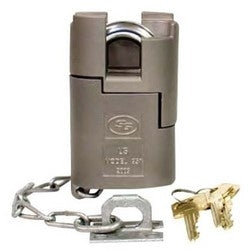 Sargent And Greenleaf Inc 951-009 | High Security Padlock Keyed Different, 1 Control/2 Operator Key, Cast Stainless Steel, with Attached Chain and Clevis