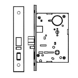 Sargent BP-8205 10B RH | Mortise Door Lock Body, Right Hand, ANSI F04, Oxidized Dull Bronze with Outside Front/Strike/Mounting Screw