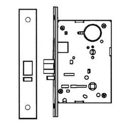 Sargent BP-8204 10B RH | Mortise Door Lock Body, Right Hand, ANSI F07, Oxidized Dull Bronze with Outside Front/Strike/Mounting Screw
