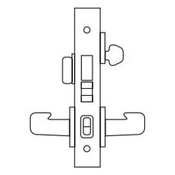Sargent BP-8245 26D RH | Mortise Door Lock, Right Hand, 2-3/4" Backset, Satin Chrome with Trim, for Dormitory