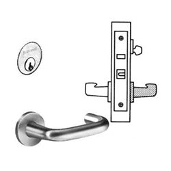 Sargent TR-8204 LNJ 26D | Mortise Lock Trim Set, J-Lever, LN-Rose, Satin Chrome with Spindle, Trim Pack Assembly