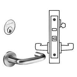 Sargent TR-8205 LNJ 26D | Mortise Lock Trim Set, J-Lever, LN-Rose, Satin Chrome with Spindle, Trim Pack Assembly, for Office, 10 each per Box
