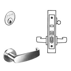 Sargent 8205 LNL 10B RH LESS CYL | Mortise Lock, Single Cylinder, 2-3/4" BS, L/Cyl, RH, US10B