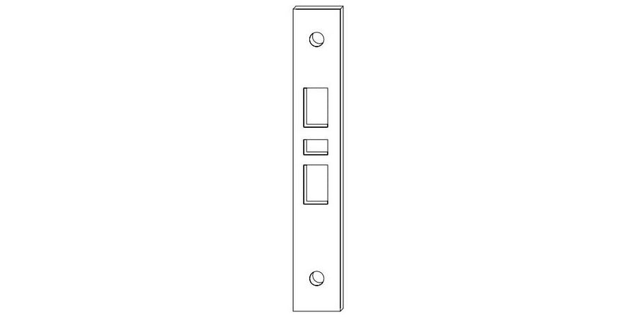 Schlage (Allegion Brand) 09-663 626 | Door Lock Armor Front, US26D Satin Chrome, Latch Face, Armor Front, Square Corner