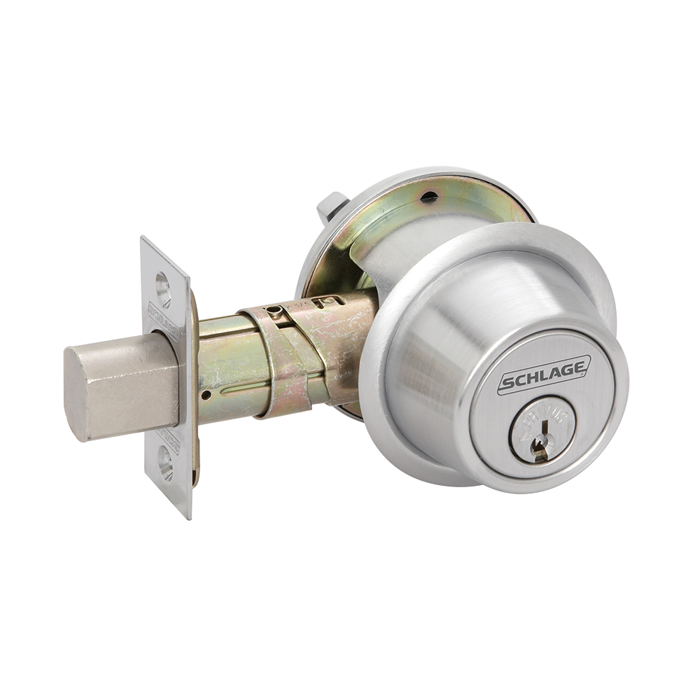 Schlage (Allegion Brand) B560P 643E C | Door Deadbolt Lock, ANSI, Grade 2, Function, Deadbolt Single Cylinder, Aged Bronze, Boxed