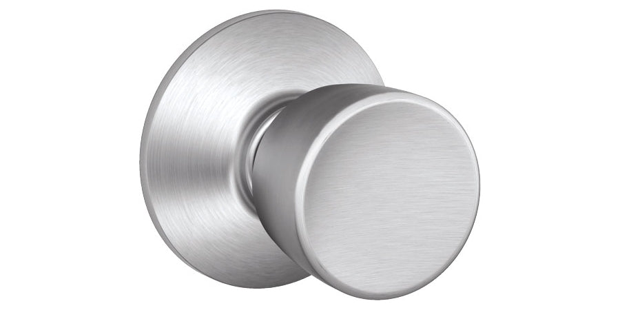Schlage (Allegion Brand) F10 BEL 626 | Hall and Closet Door Lock, Function, Passage Latch, US26D Satin Chrome, Boxed, Metal