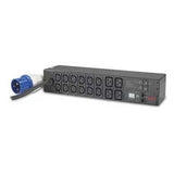 APC Schneider Electric AP7822B | Metered Rack PDU, 32A, 2 RU, 12 ft. Cord, 230V, 16-Outlet, 50 to 60 Hz, 2-Pole, 3.48 H x 17.47 W x 4.41 D in.