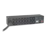 APC Schneider Electric AP7822B | Metered Rack PDU, 32A, 2 RU, 12 ft. Cord, 230V, 16-Outlet, 50 to 60 Hz, 2-Pole, 3.48 H x 17.47 W x 4.41 D in.