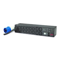 APC Schneider Electric AP7822B | Metered Rack PDU, 32A, 2 RU, 12 ft. Cord, 230V, 16-Outlet, 50 to 60 Hz, 2-Pole, 3.48 H x 17.47 W x 4.41 D in.