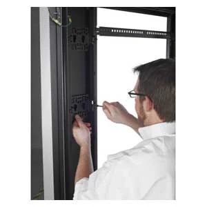 APC Schneider Electric AR2400FP1 | NetShelter SV Network Cabinet with Side Panels, 42 RU, Black, 80.98 H x 23.62 W x 41.73 in. D