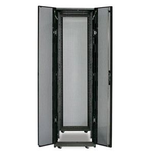 APC Schneider Electric AR3107X609 | Netshelter Deep Enclosure, Steel, 48 RU, 19 in. Rack Width, Black, 88.9 H x 23.62 W x 42.13 D in.