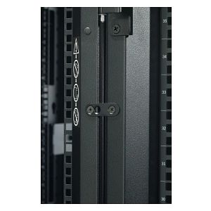 APC Schneider Electric AR3107X617 | Netshelter Deep Enclosure, Steel, 48 RU, Black, 88.9 H x 23.62 W x 42.13 D in.