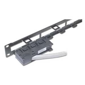 APC Schneider Electric AR8451 | Data Distribution, 1 RU, Black, 19.48 H x 1.73 W x 0.98 D in.