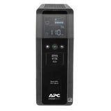 APC Schneider Electric BR1350MS | Back UPS Pro, NEMA 5-15P, 1350 VA Rating, 1080 Joules Rated, 810W, 10 Outlet, 6 ft. Cord, Black, 10.24 H x 3.94 W x 14.49 in. D