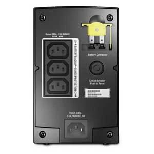APC Schneider Electric BR500CI-AS | Uninterruptible Power Supply, 300W, 500VA, 230V ac Input, 230V ac Output, 240 Joules, Black, 7.3 H x 4.5 W x 8.4 in.