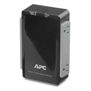APC Schneider Electric P4V | APC Audio/Video Surge Protector 4 Outlet with Coax Protection, 120V