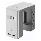 APC Schneider Electric PE6U21W | APC SurgeArrest Essential Multi-Use 6 Outlet with 2 Type-A 1 Type-C Port 4.8A USB Charger 120V, White