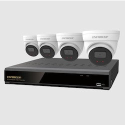Seco-Larm DRN-K104-04 | NVR and Camera Kit — 4K 4-Channel NVR + 4 IP 5MP Cameras + 2TB HDD