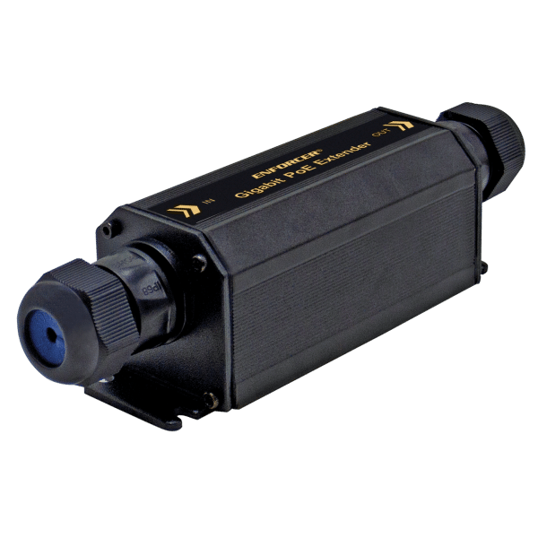 Seco-Larm NR-P101E-TQ | 1-Input to 1-Output Gigabit PoE+ Extender, Weather-Resistant
