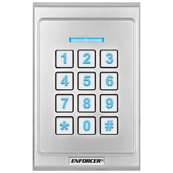 Seco-Larm Usa SK-B141-DQ | Single-Gang Surface Mount Bluetooth Keypad, Metal Housing, Weatherproof and One Relay Output