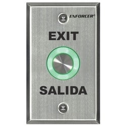 Seco-Larm Usa Inc SD-6276-SS1Q | Wallplate, Led Illuminated, Request-To-Exit, Exit/Salida, 1-Gang, Spdt, 12 To 24 Volt Dc